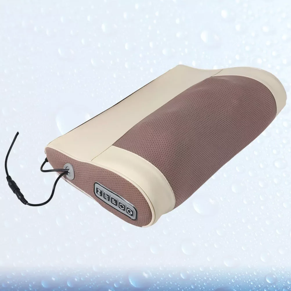 

12V 24W Three Gear Neck Pillow Shiatsu Kneading Shoulder Back Heat Massager Wormwood Pack Pillow for Car Home with US