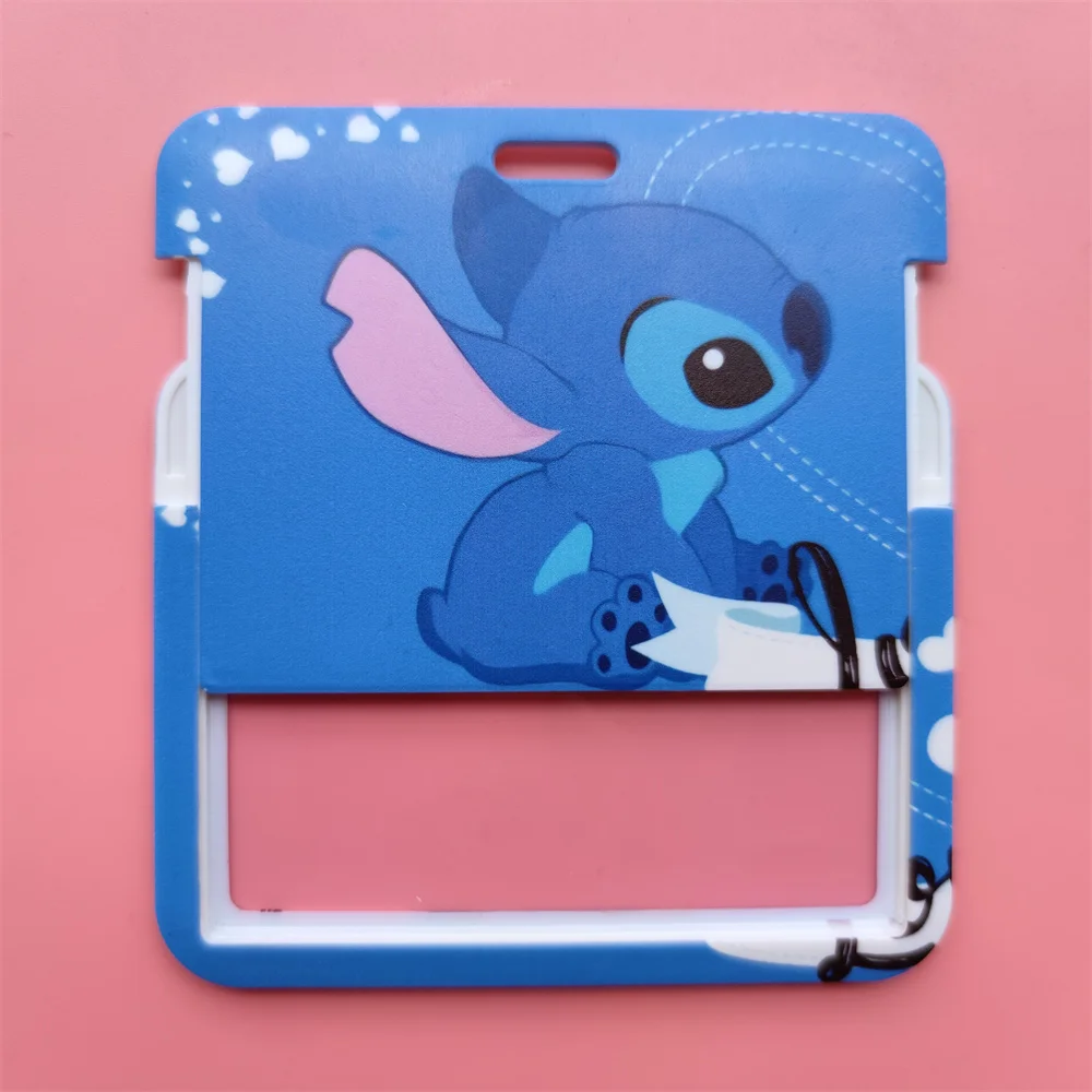 Пластиковый держатель для карт Disney Stitch с рисунком аниме крутой модный бейдж