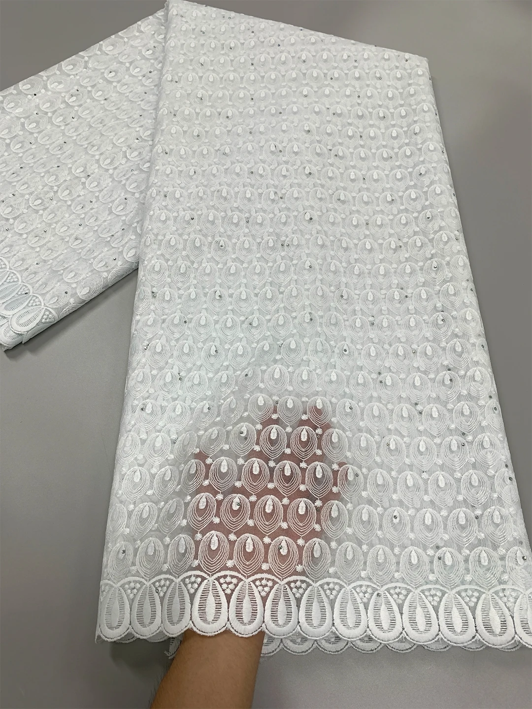 Горячая Распродажа французская молочная шелковая Тюлевая кружевная ткань 2023