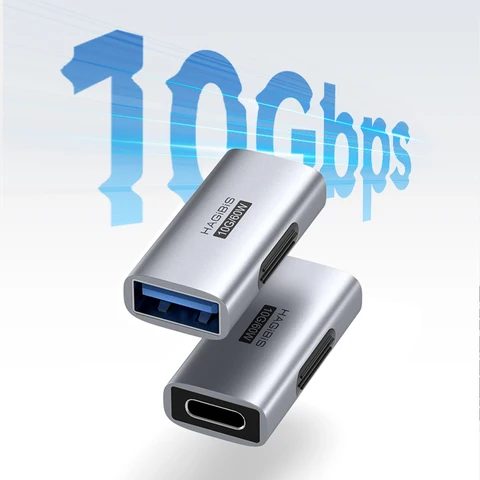 Hagibis USB C Female to USB Female Adapter USB 3.2 OTG Converter 60W Charging Extension Connector для iPhone Macbook Pro Laptops