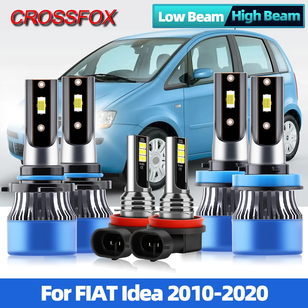 

120W H7 20000LM Canbus Led Headlight Bulbs H1 LED Headlamps Kit Turbo Fog Lamp Car LED Lamps 6000K For FIAT Idea 2010-2020