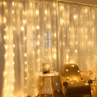 led curtain lights fairy lights festoon christmas lights wedding garland curtain for bedroom usb remove home decor navidad
