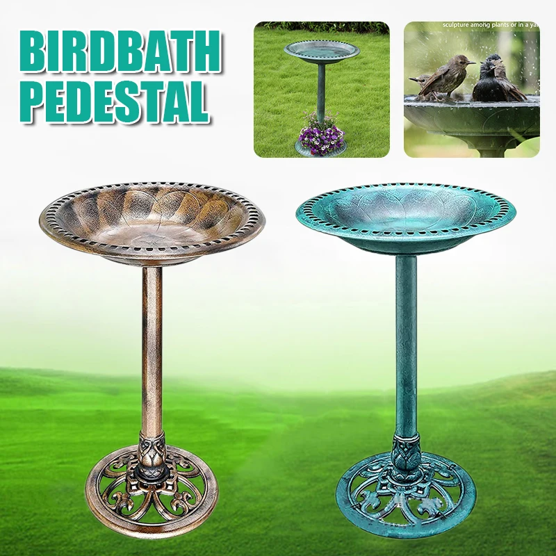 Pedestal Free Standing Garden Outdoor Table Yard Decoration 