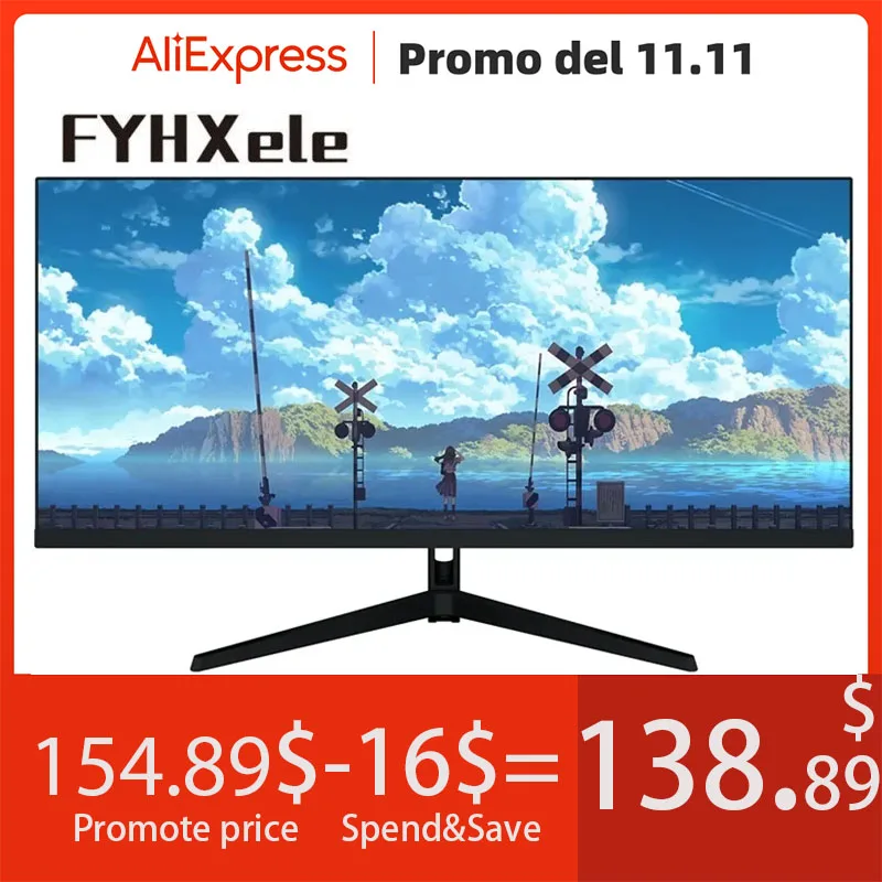 

FYHXele 29 Inch Monitor Quasi-2K 120Hz/200Hz QHD Wide Display 21:9 GTG 1MS IPS LED Gamer Computer Screen With G-Sync 2580*1080