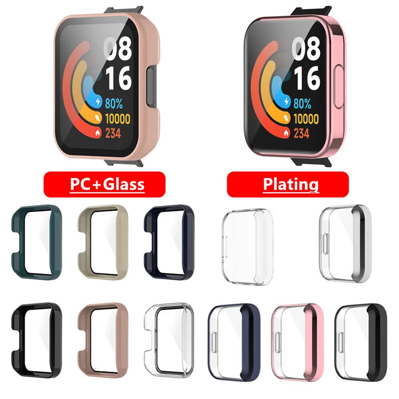 Protective Case +Glass For Redmi Watch 2 Lite Full Cover Screen Protector Shockproof Case For Redmi Watch2 Lite Bumper Shell