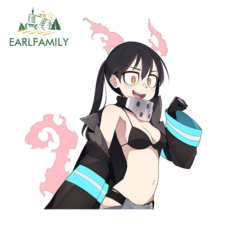 

EARLFAMILY 13 см x 12 см для пожарной силы, автомобильные наклейки, солнцезащитный, индивидуальный, аниме наклейки аксессуары для автомобиля Windows, д...