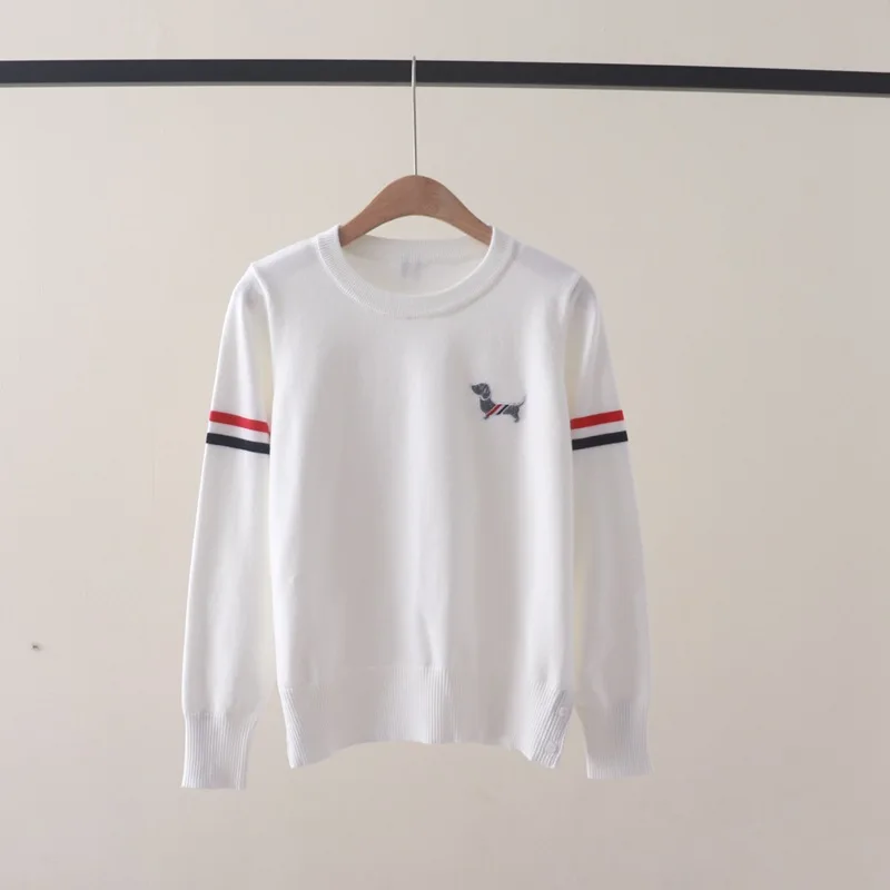 Осенне-зимний пуловер Newtb с двойными рукавами и лентой на груди щенка круглым