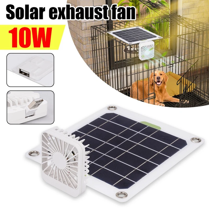 

10W USB Toilet Exhaust Fan In Storage Room Car Exhaust Fan Ventilation Chicken Cage Dog House Storage Room Toilet Exhaust Fan