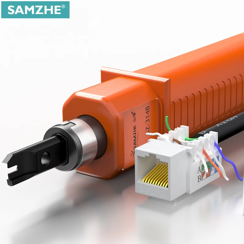 

SAMZHE Punch Down Tool For Seating Wire into Terminal Cut off Terminated Wire Telecom Block Insertion Tool