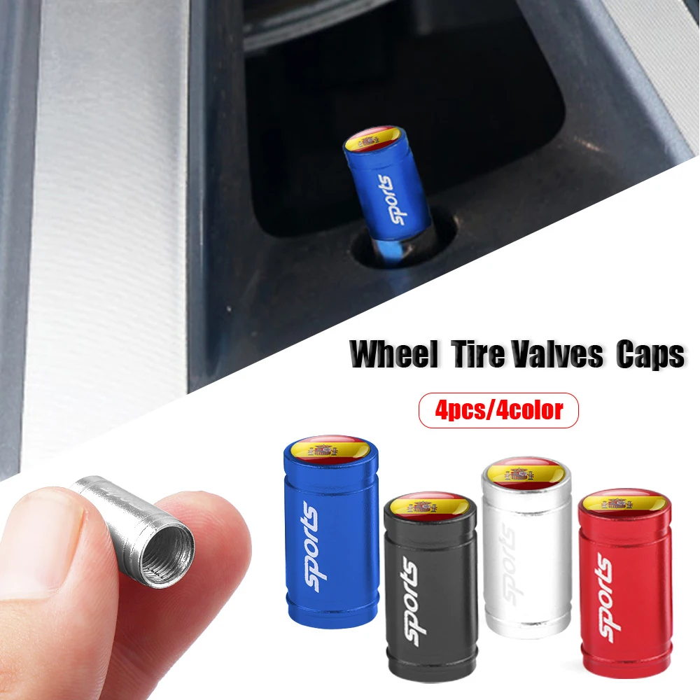 

4pcs 3D Aluminum Alloy Spain Flag Emblem Car Wheel Tire Valve Dust Caps Decoration For SEAT Ibiza Leon Cupra FR Arona Exeo Arosa