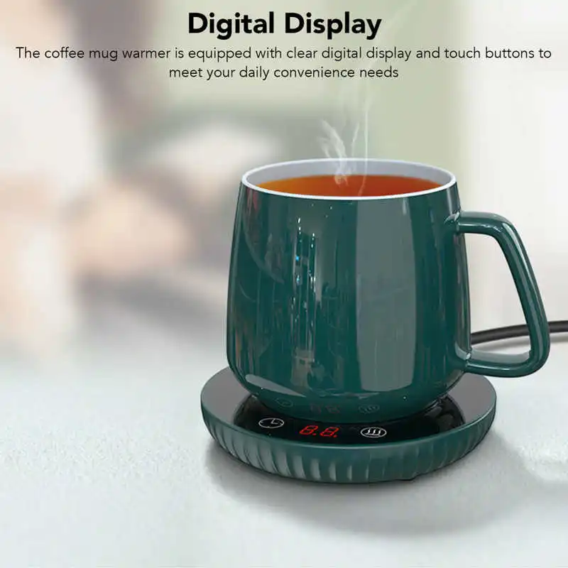 

Cup Warmer 55°c Constant Temperature Digital Display Touch Button Heating Coffee Warmer Warm Coaster For Stainless Steel Cup