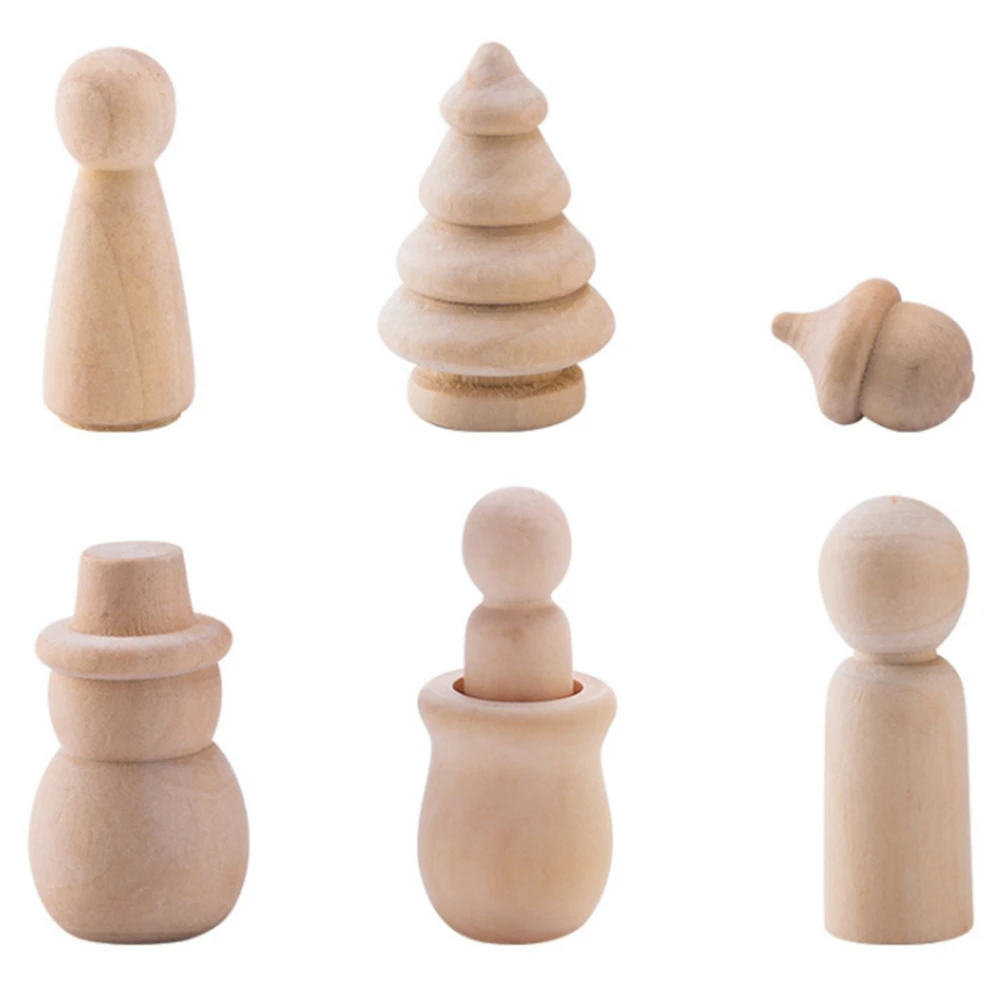 

Креативные игрушечные бревна кукол ручной работы, Наборы для творчества, домашний декор, реквизит, деревянные поделки, украшения, 60 шт.