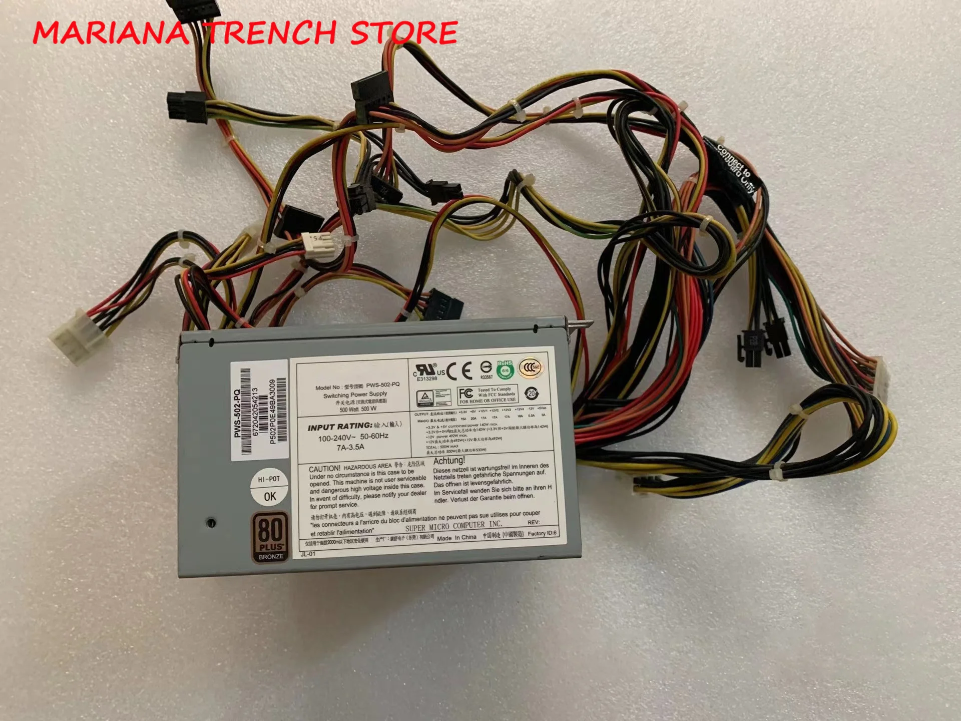 PWS-502-PQ для блока питания компьютера Supermicro Industrial Control, 500 Вт