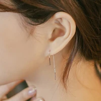 line earrings ear stud fashion women simple jewelry geometry long chain tassel