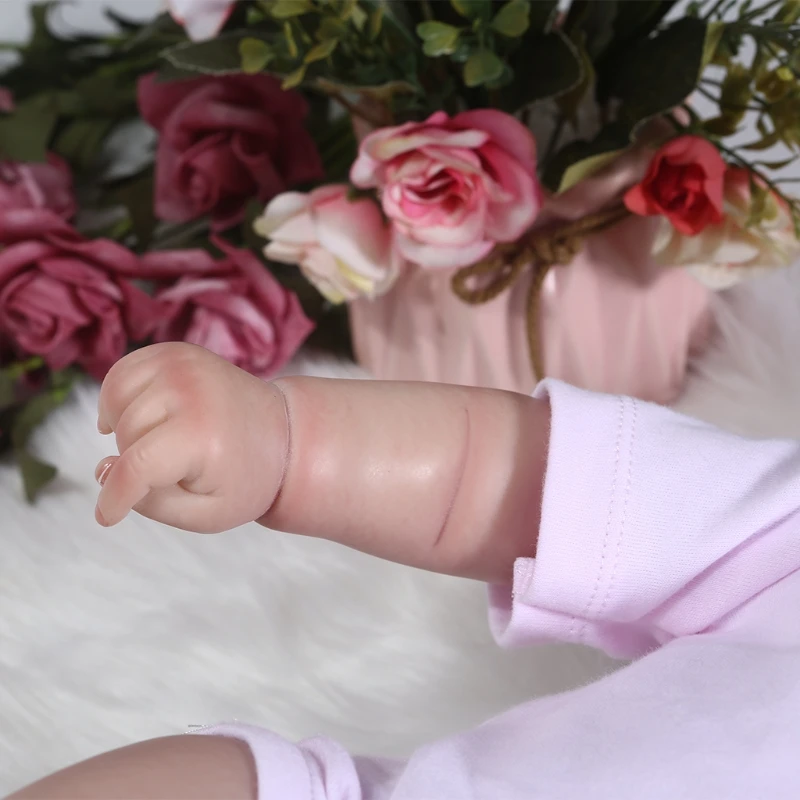 Реалистичная кукла Reborns для малышей 20-дюймовая открытая улыбающаяся детская