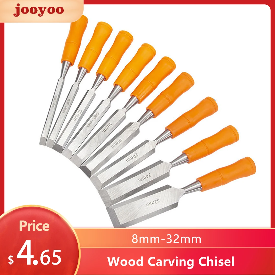 

1Pcs Hand Tools 8mm-32mm Wood Carving Flat Chisel Carving Knife Woodcut Working Carpenter DIY Gadget Woodworking Tools Carpenter