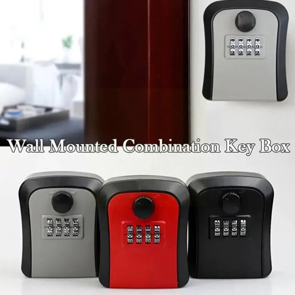 

Wall Mounted Lock Box Secret Storage Organizer Box Home Digit Safe Lockers 4 Code Home Safe Password Lock J3k1