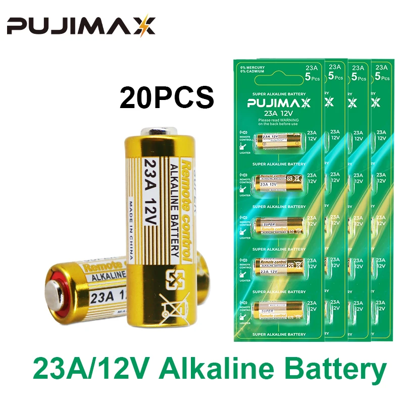 

VOXLINK 20PCS 23A Bateria 12V 21/23 A23 E23A MN21 MS21 V23GA L1028 Alkaline Dry Battery for Toy Doorbell Remote Control Newest