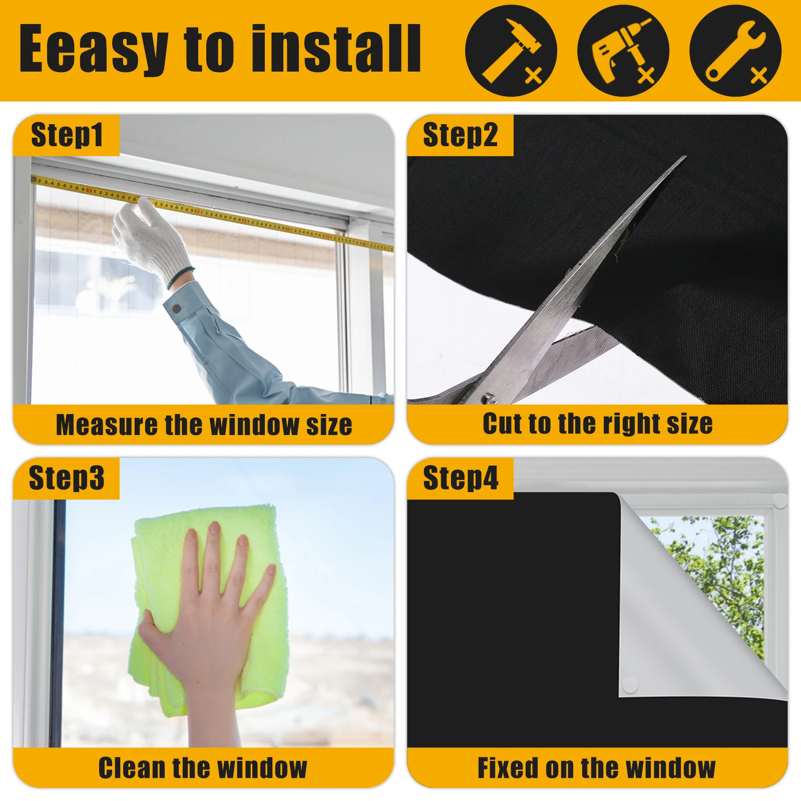 Портативная светоблокирующая завеса 118x57 дюймов многоцелевой затемняющий затвор