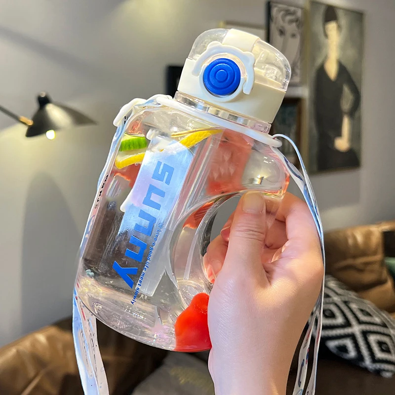 Бутылка для воды объемом 1 л с соломинкой бутылка детей детская большой емкости