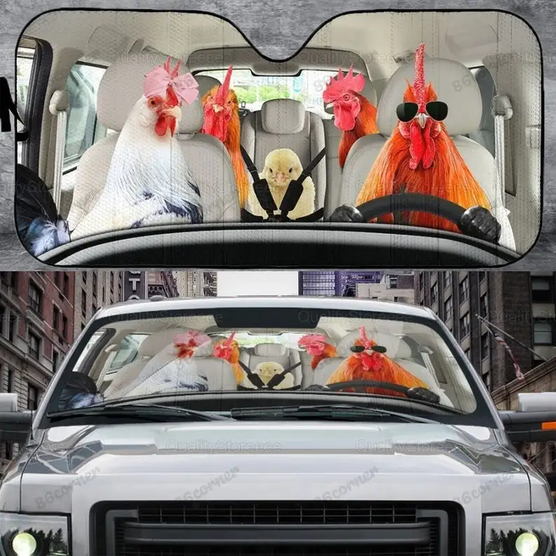 Куриный автомобильный солнцезащитный козырек