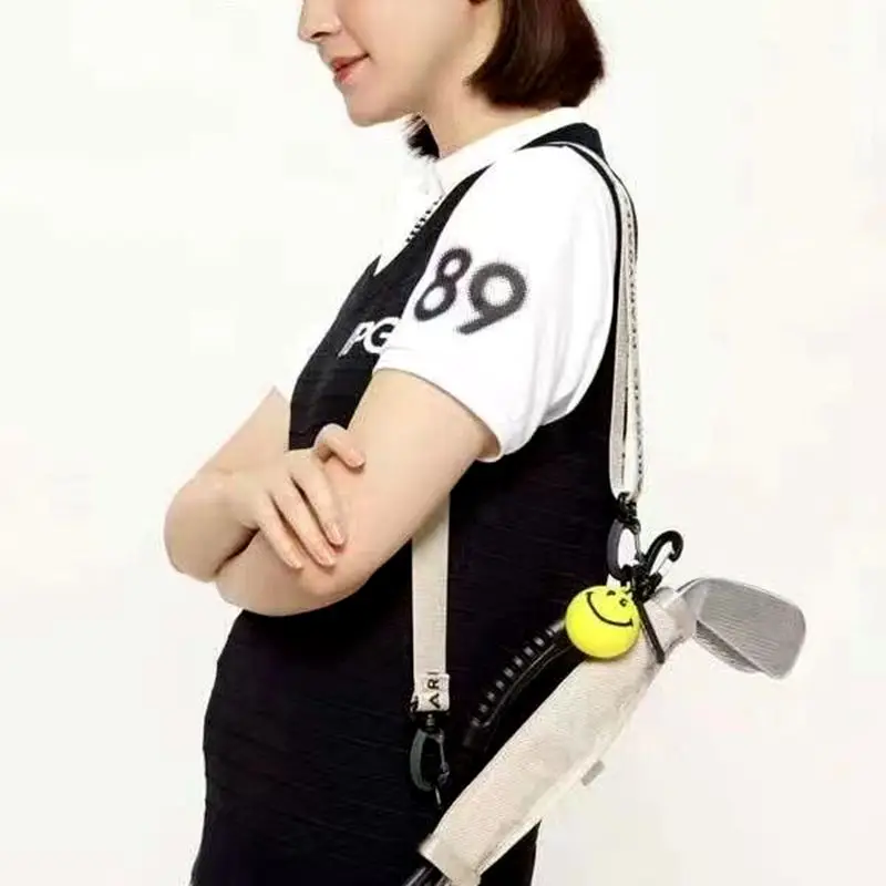 Golf Ball Bag  Men's/Women’s Smil Faces Single-shoulder Mini Golf Club Gun Bag   Korean Version Small Ultra-light  Bag