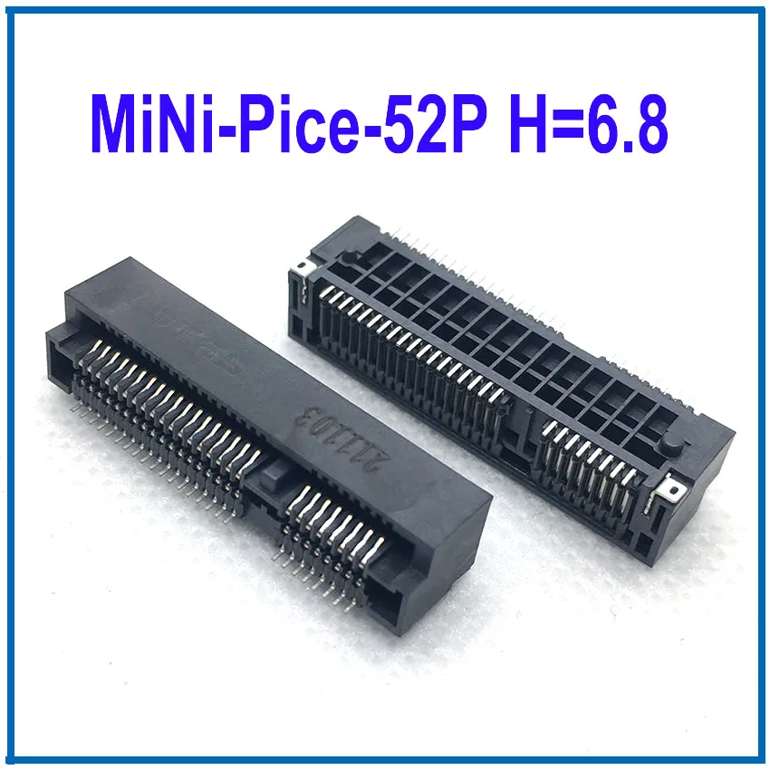 Мини-разъем PCIE Msata карман для карт 52P H4.0 H5.2 H5.6 h6 8 h9 0 мм ноутбука MINI SMT SSD 1-10 шт. -