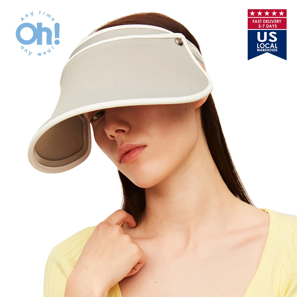 

US Stock OhSunny Sun Hats for Women Outdoor Sun Visor UV Protection UPF50+ Sunscreen Cap Sports Panama Chapeu Feminino Cycling