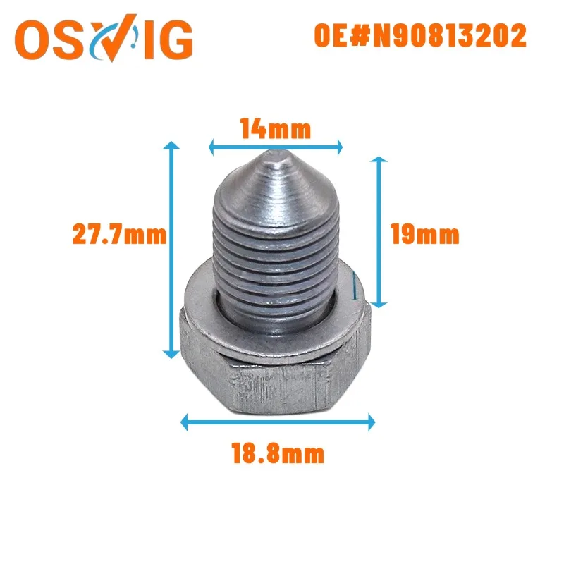 

2 шт. OE # N90813202Подходит для сливных винтов масляного поддона Volkswagen, Audi и Skoda.