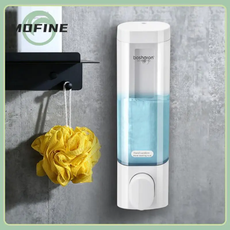 

Without Punching Hand Sanitizer Container Waterproof Key Chain Design Shower Gel Press 300ml Wall-mounted Shampoo Dispensers Abs