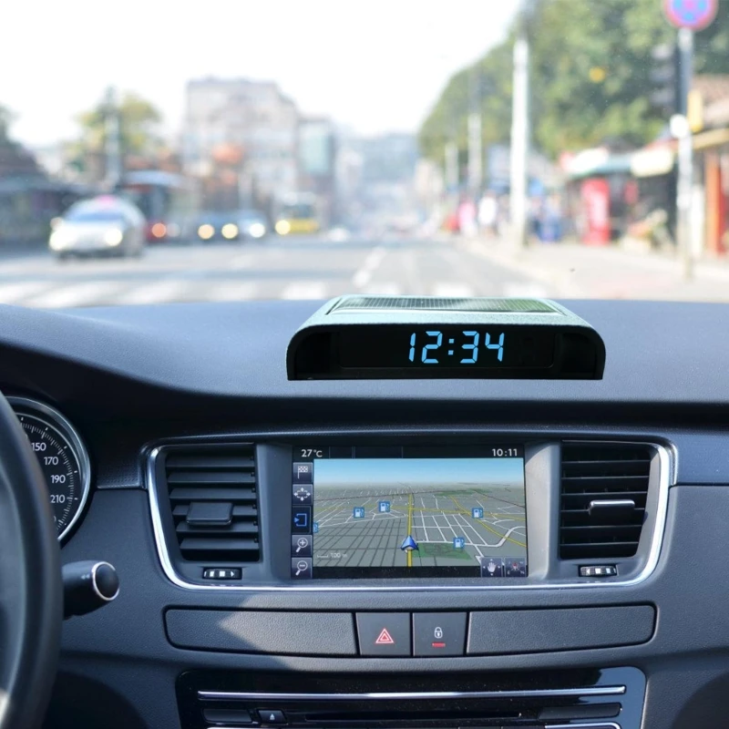 Автомобильные часы на солнечной батарее с функцией ночного свечения