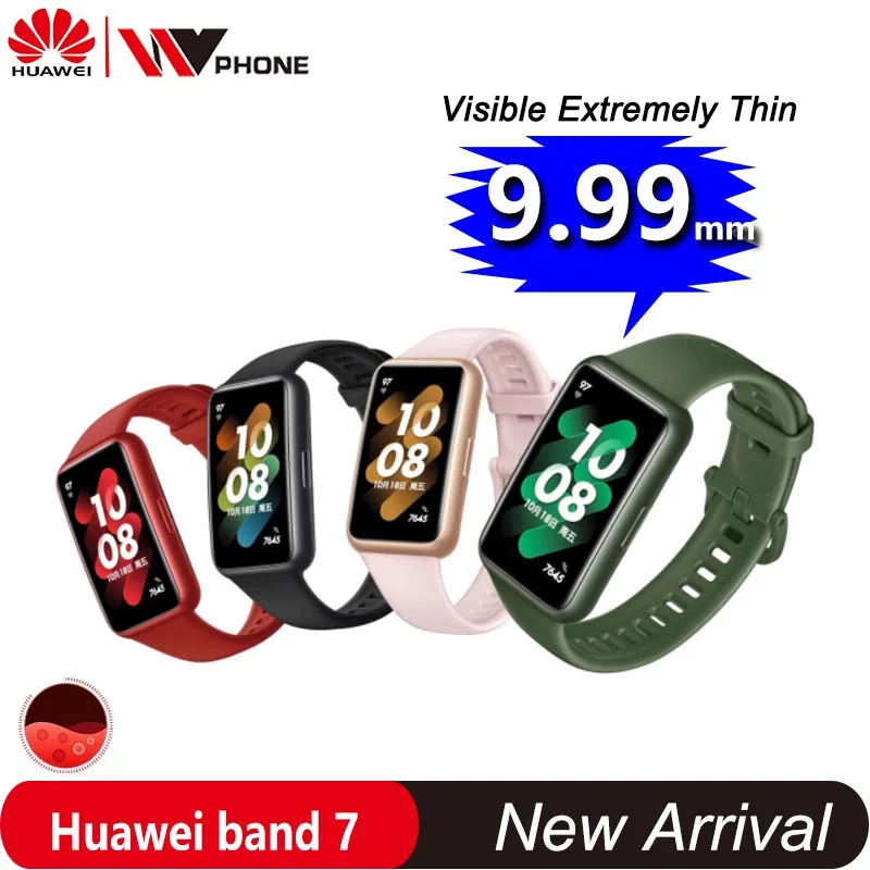 

New Original HUAWEI Band 7 All-Day Blood Oxygen Heart Rating 1.47 Inchs Colorful Full Screen Two-week Battery Life Smart Band