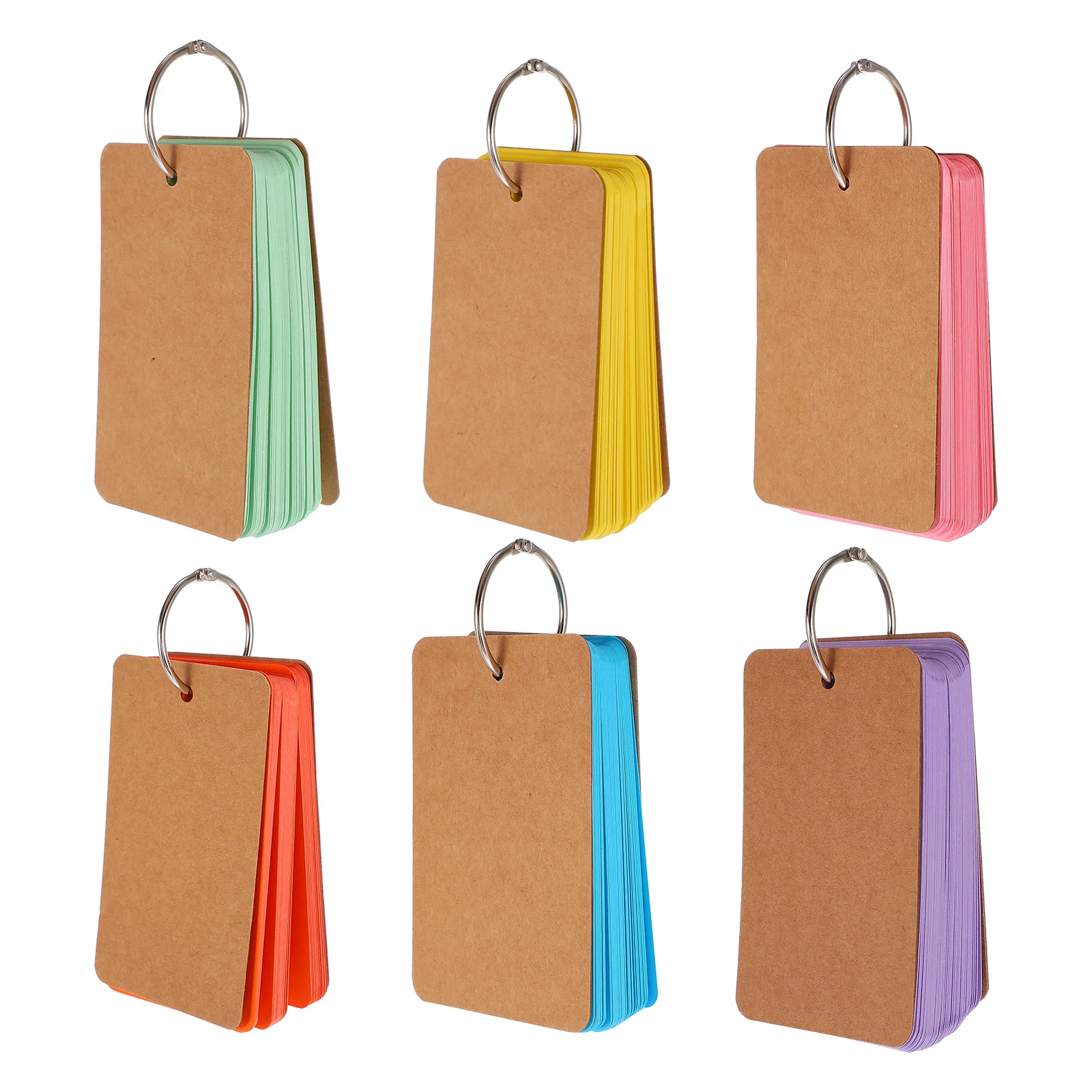 

6pcs Office Note Pads with Binder Ring Blank Note Pads Memo Pads