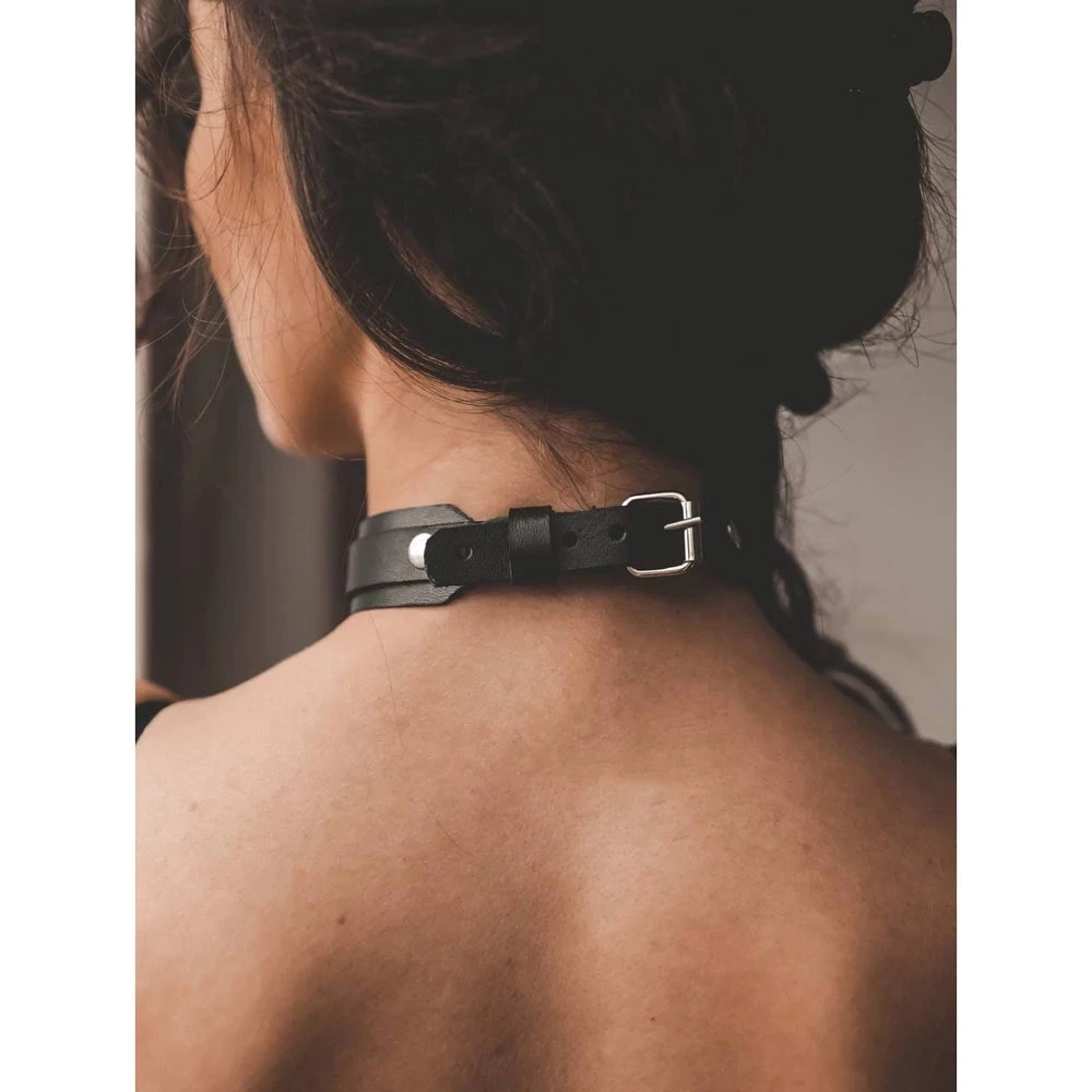 Соблазнительная Женская Тяговая веревка из искусственной кожи черный воротник