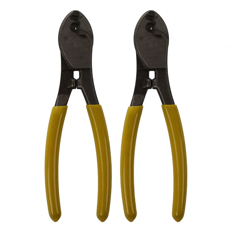 

TOP 2X Yellow Green Handle Wire Cable Cutting Plier Cutter Stripper