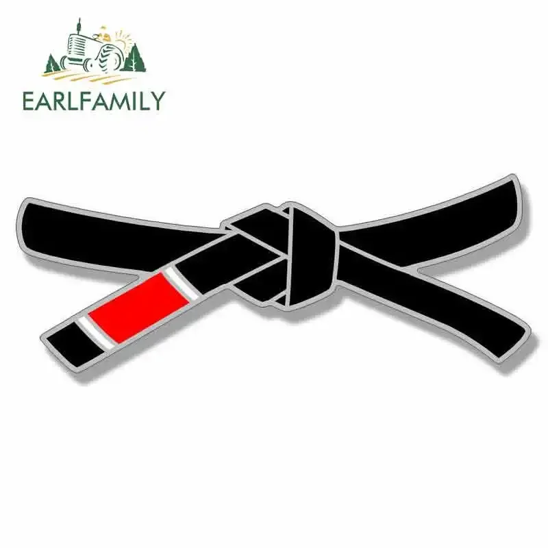

EARLFAMILY 13 см x 5,2 см для джиу джитсу черный ремень в форме мультфильма Смешные Автомобильные Наклейки Oem Виниловые JDM бампер багажник грузовик графика