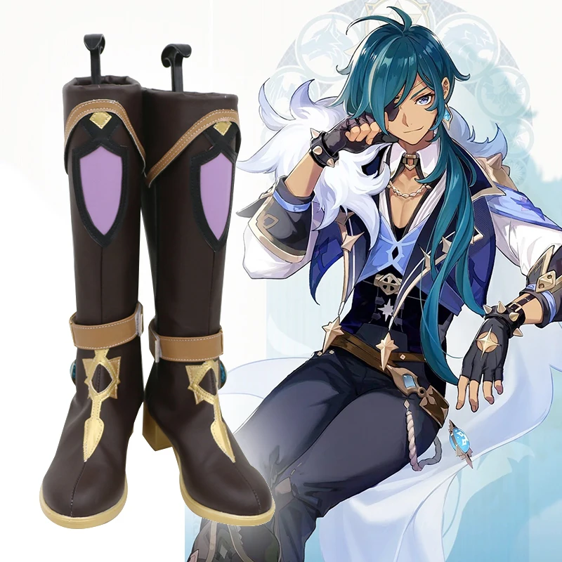 

Game Genshin Impact Cosplay Shoes Kaeya Frostwind Swordsman Cosplay Shoes Halloween Party Daily Leisure Shoes Sandal Boot New