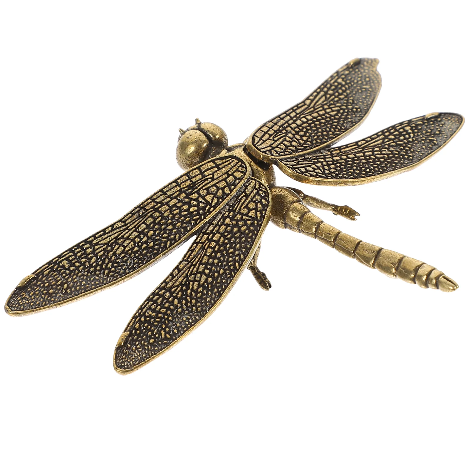 

Animal Table Top Decor Dragonfly Modeling Statue Porch Desktop Shaped Ornament Vivid Copper Brass Figurines Bedroom