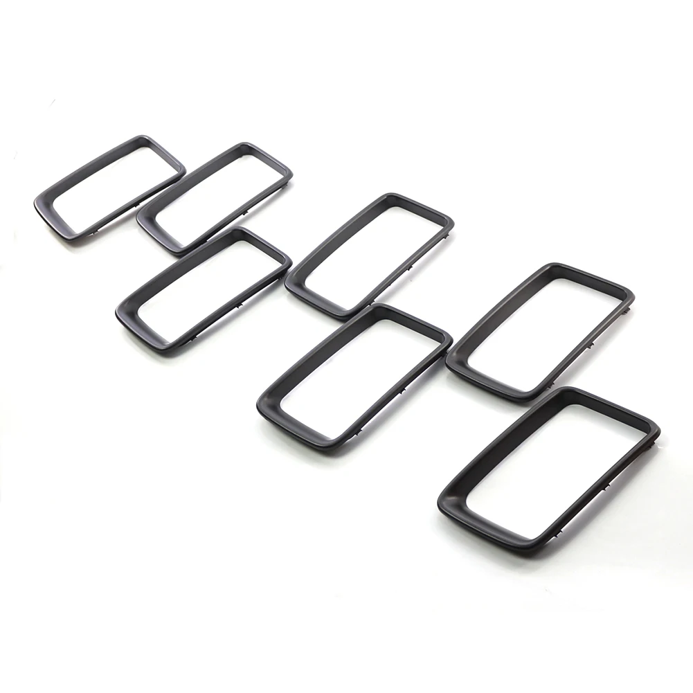 

7X Front Grille Grill Inserted Ring Trim Cover For Jeep Grand Cherokee 2014-2016 Car Accessories Modified Mesh Cover