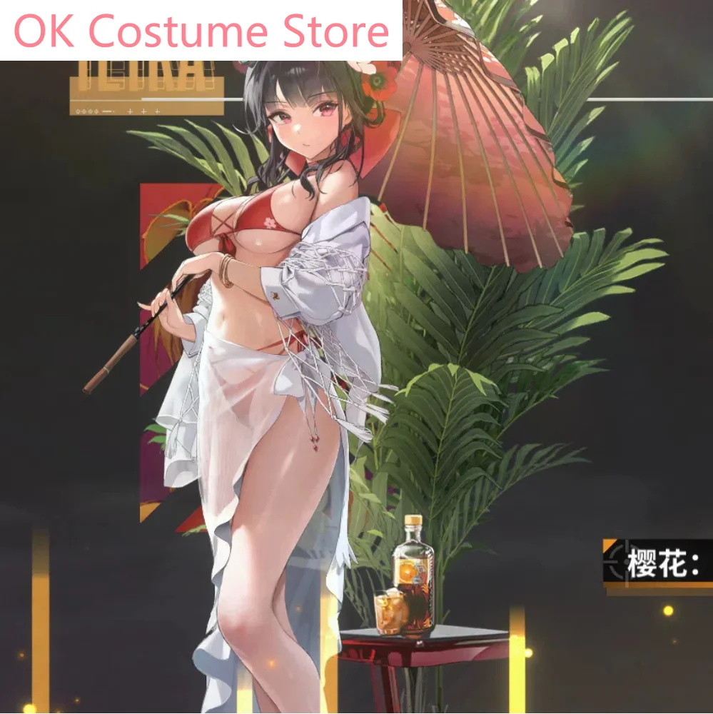 Богиня победы: Nikke Cherry купальник с цветами настроить косплей костюм игры Косплей