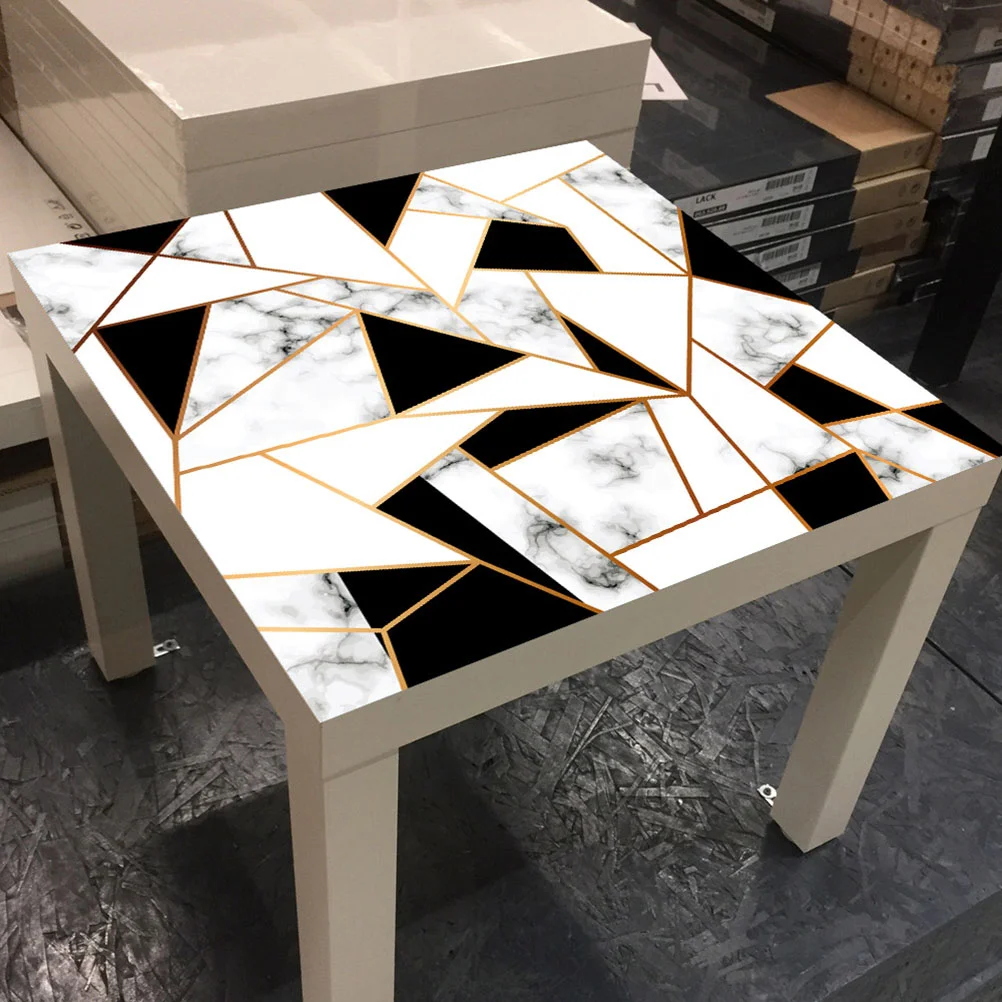 

1pc Desk Surface Protector Abstract Block Tile Sticker Square Table Sticker Table Cloth for Home