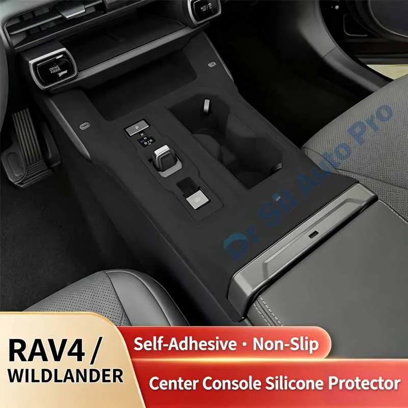 Фото Силиконовые коврики для центральной консоли Toyota RAV4 Wildlander 2026 года, накладки на рычаг КПП и подстаканники, защитные наклейки для внутренней панели №2