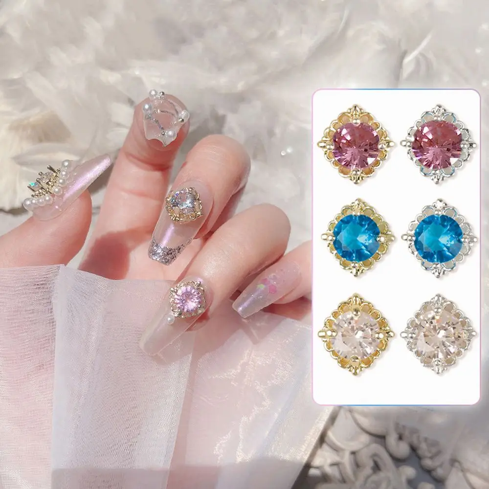 

1 Pc Colorful Zircon Nail Art Rhinestones Luxury Nail Art Decoration Delicate Hollow 3D Nail Art Jewelry Nail Art Rhinestones