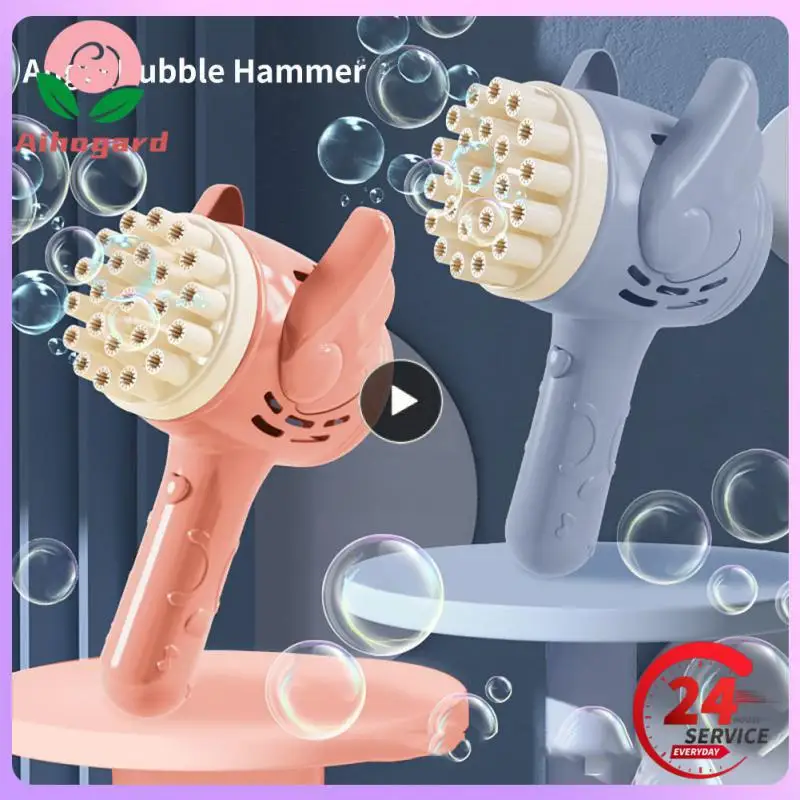

Blower Soap Toys Cute Small Fan Soap Bubbles Gun 23 Hole Children Gift Toys Bubbles Machine Angel Bubble Gun Bubble Water Stick
