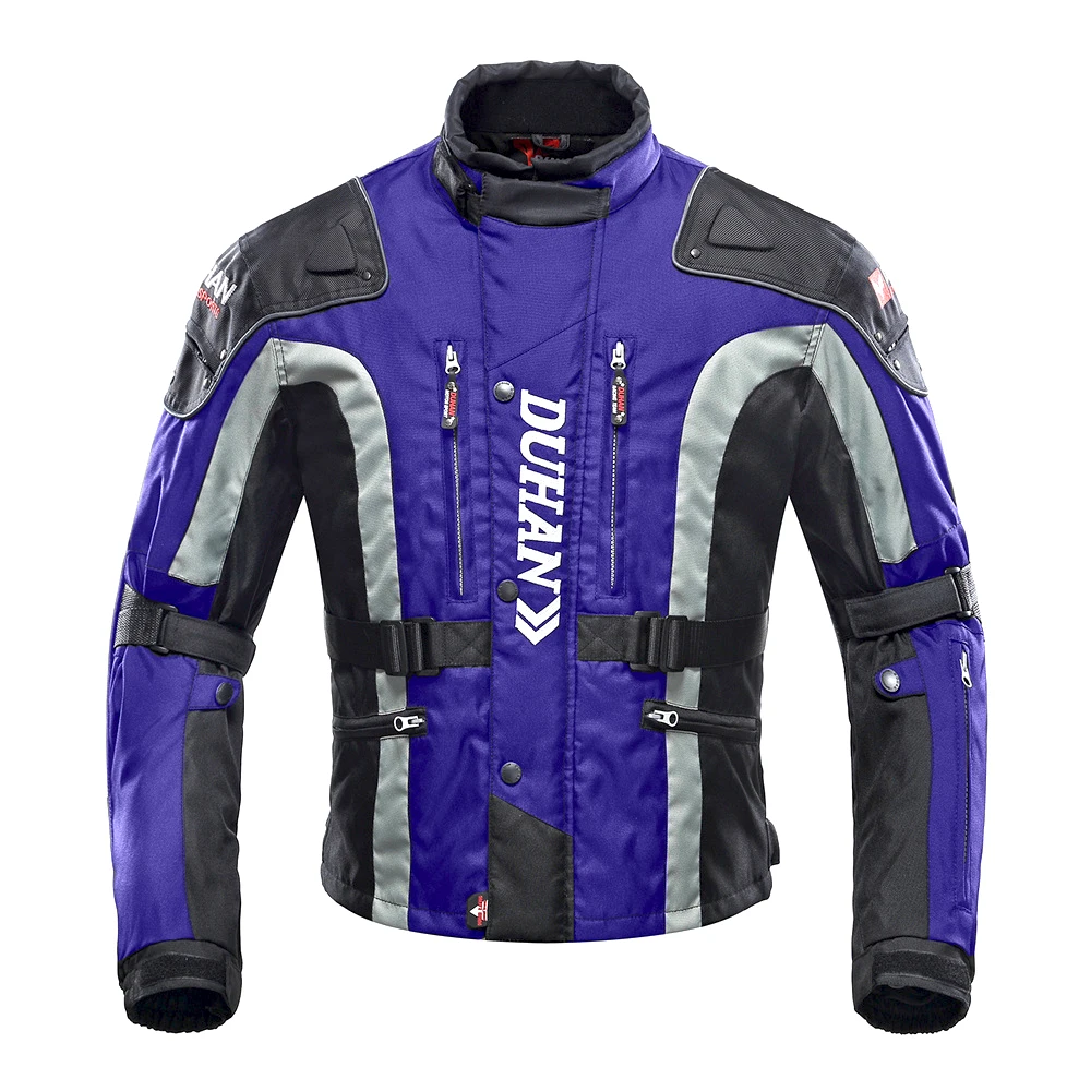 

Blue Biker Suit Windproof Waterproof Removable Liner Racing Suit Multifunctional Race Jacket Ventilation Breathable Racing Suit