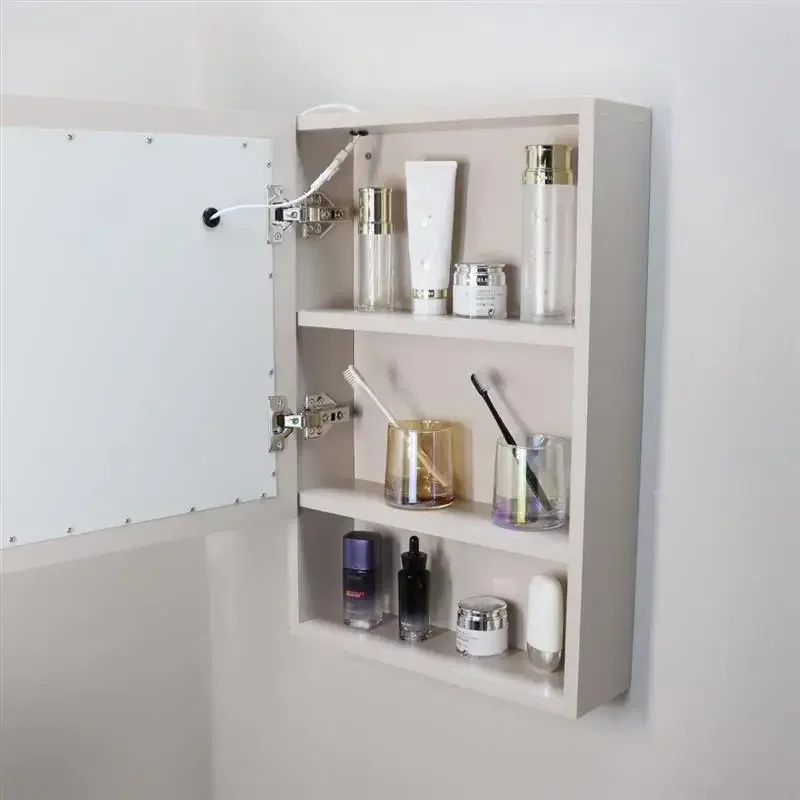 Умный шкафчик с зеркалом для ванной комнаты туалетной из алюминиевого сплава