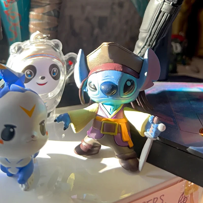 Дисней Стич и Капитан Джек Воробь Пиратская Фигурка Брелки Декор Подвеска