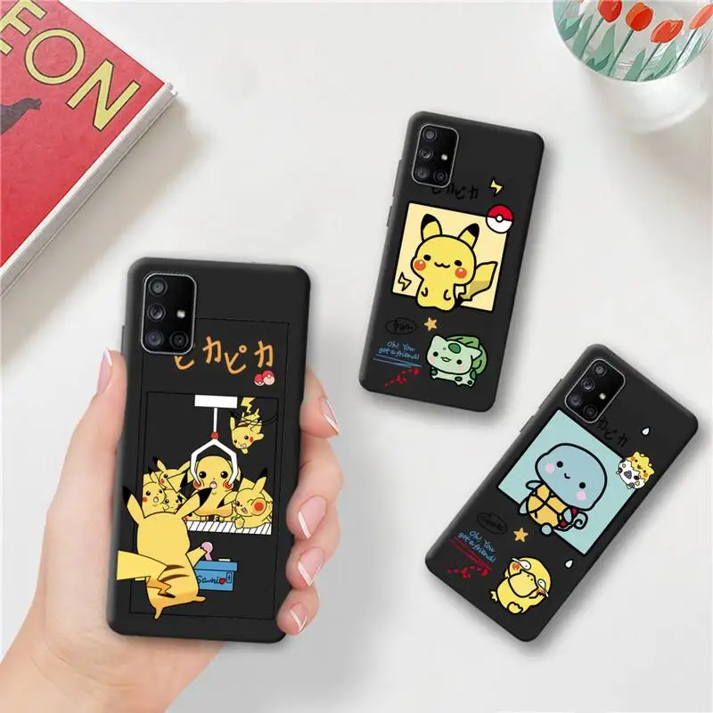 

Cartoon Pokemon Pikachu Phone Case For Samsung Galaxy A52 A21S A02S A12 A31 A81 A10 A30 A32 A50 A80 A71 A51 5G