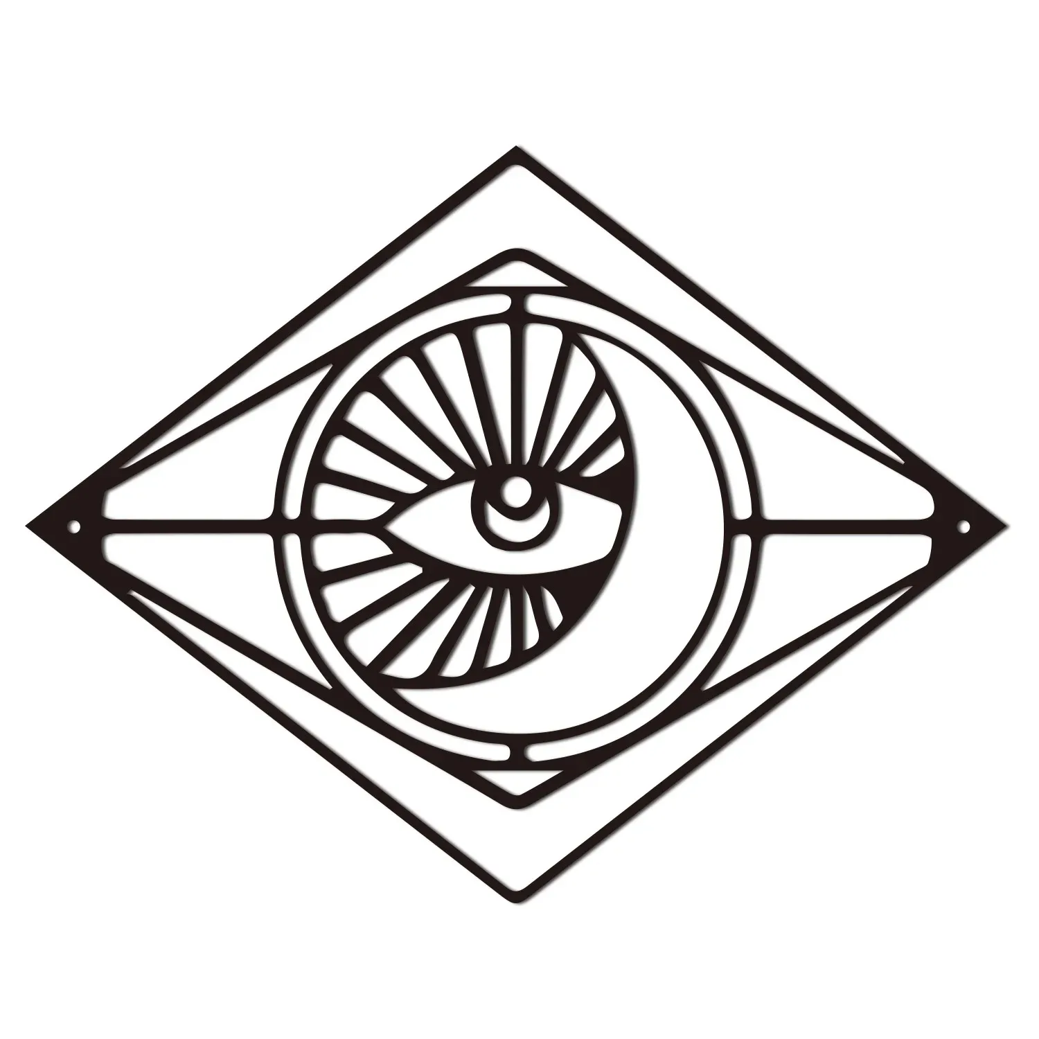 Металлический Настенный Рисунок Луна И Глаз Цельный Подвесной Декоративный Знак