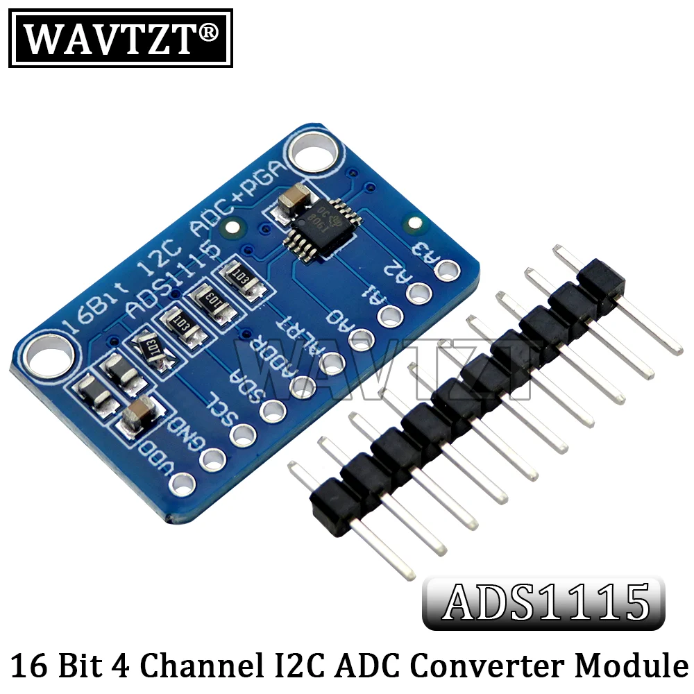 

WAVTZT 16 бит I2C ADS1115 модуль ADC 4-канальный с усилителем Pro Gain RPi